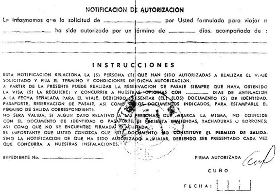 Cubaans uitreisvisum